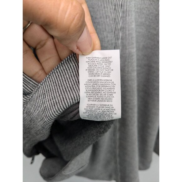 CAbi Knit Blazer Jacket Women Size S Shawl Collar Zip Up Pinstriped Office Soft - Picture 12 of 12